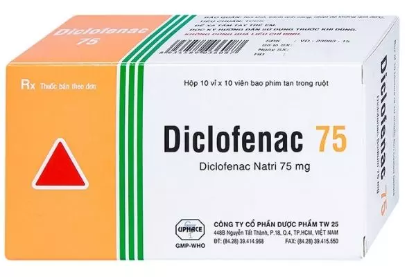 Diclofenac giúp giảm viêm, cải thiện triệu chứng đau cổ họng bên phải